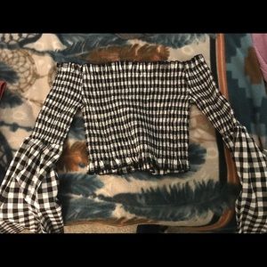 Gingham crop top